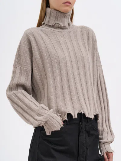 Isabel Benenato Eco-cashmere High Neck Sweater In Neutral