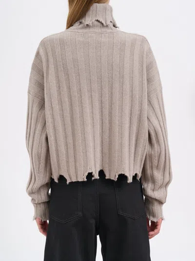 Isabel Benenato Eco-cashmere High Neck Sweater In Neutral