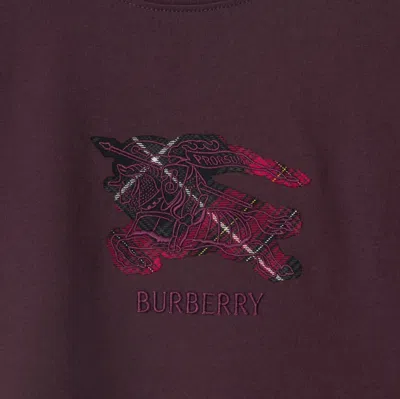 Burberry Knight Check T-shirt In Burgundy