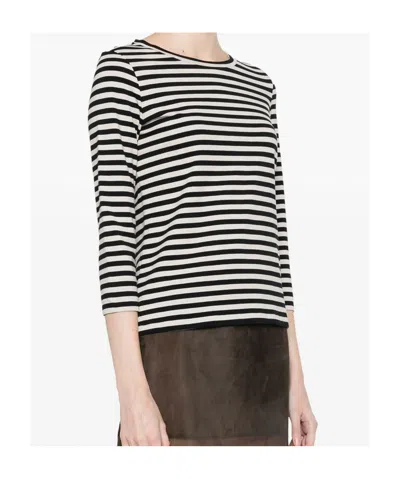 Max Mara Jersey Boat-neck T-shirt In Multi