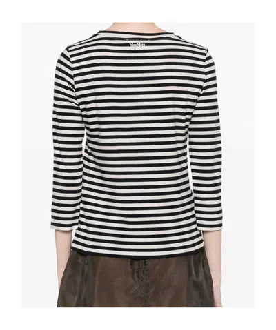 Max Mara Jersey Boat-neck T-shirt In Multi