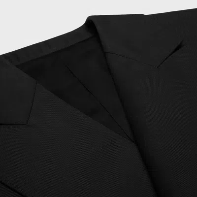 Celine Colonne Blazer In Wool Gabardine In Black