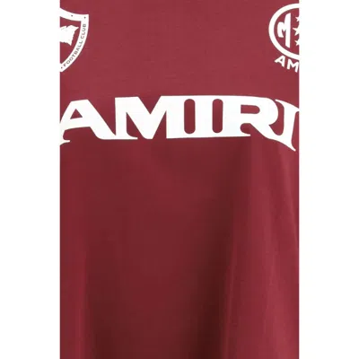 Amiri Star Detail Crew Neck Striped Sleeve T-shirt In Multi