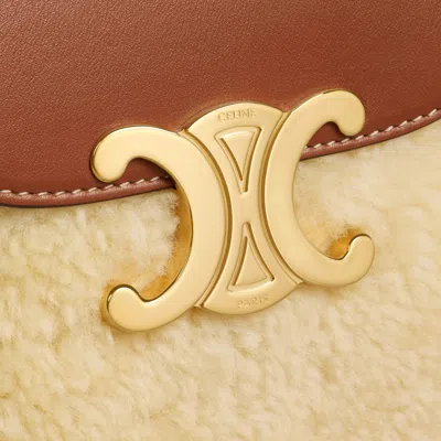 Celine Backpack  Bonnie In Shearling In Brown