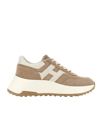 Hogan Hi-fi Suede Sneakers Shoes In Multi