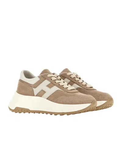 Hogan Hi-fi Suede Sneakers Shoes In Multi