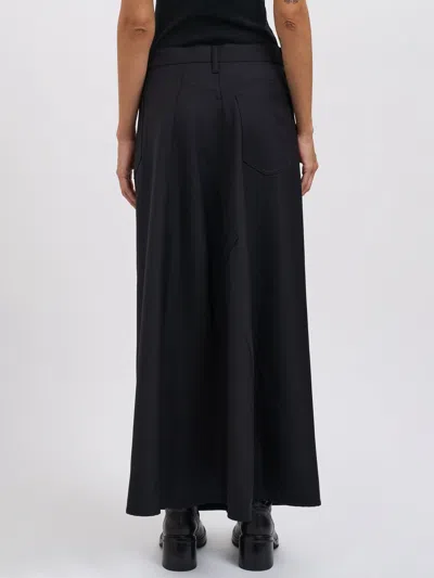 Junya Watanabe A-line Midi Skirt With Button Detail In Black