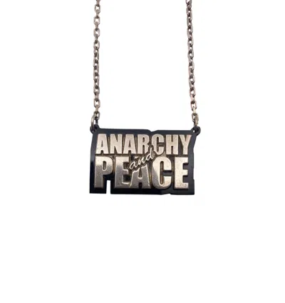 Pre-owned Undercover Anarchy And Peace Necklace In Silver