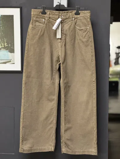 Pre-owned Rick Owens Drkshdw Porterville Geth Pants 33 Microcorduroy Pale Green