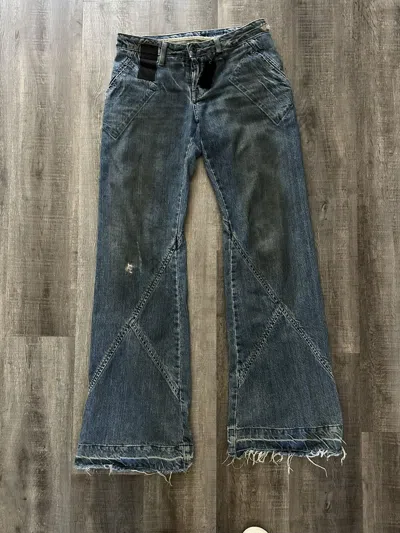 Pre-owned Rick Owens Mudwash Spiral Slab Jeans In Blue