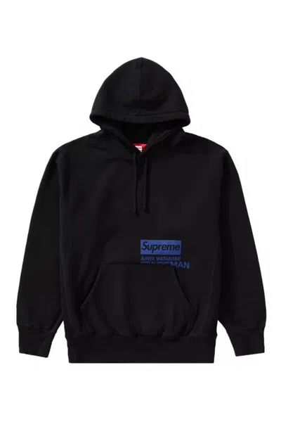 Pre-owned Comme Des Garçons Supreme Junya Watanabe Cdg Man Hooded Sweatshirt In Black