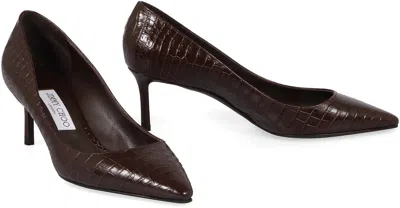 Jimmy Choo Décolleté Romy 60 In Leather In Brown