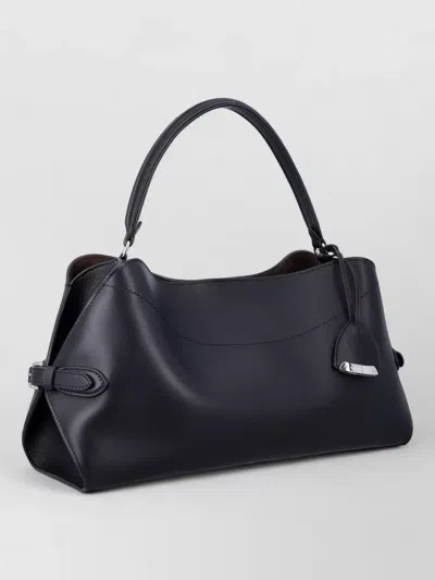 Ralph Lauren Sculptural Leather Shoulder Crossbody Satchel Bag In Brown