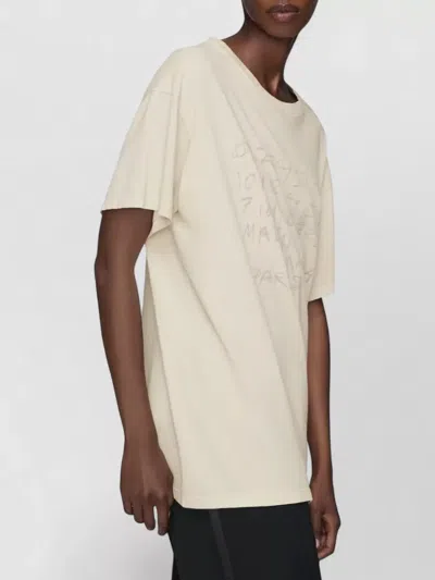 Maison Margiela Numeric Cotton T Shirt Graphic Print In Neutral