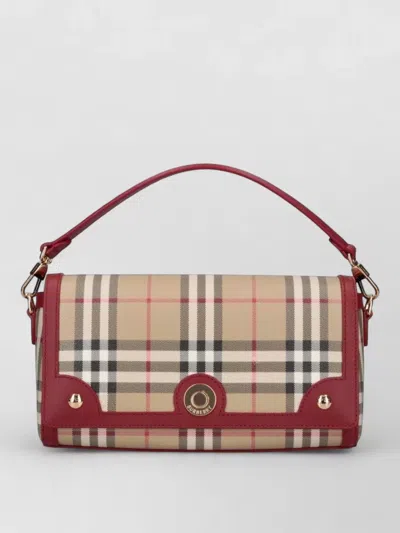 Burberry Plaid Top Handle Crossbody Bag Detachable Strap In Multi