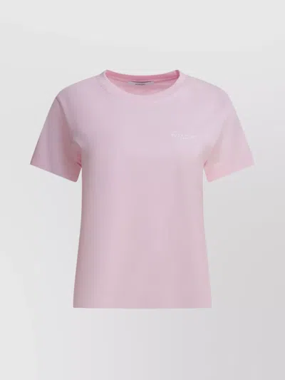 Givenchy Crew Neck Short Sleeve Straight Hem Top In Neutral