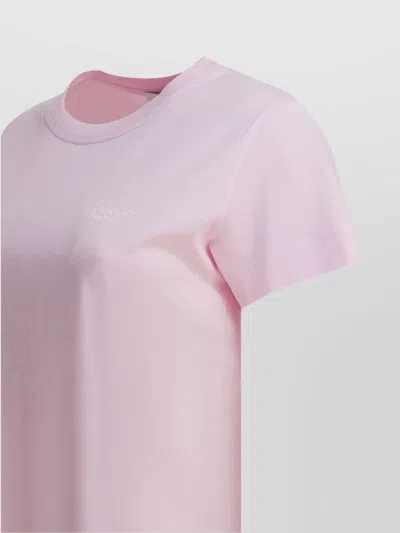 Givenchy Crew Neck Short Sleeve Straight Hem Top In Neutral