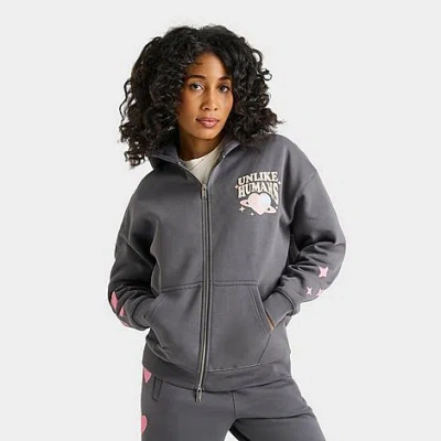 Unlike Humans Women's Saturn Heart Full-zip Hoodie