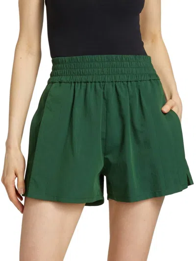 Anonlychild Women's Sunday Scaries Darliston Cotton-silk Shorts In Green