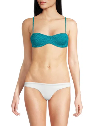 Peixoto Women's Portia Schiffli Bikini Top In Blue