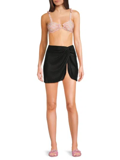 Peixoto Women's Nikita Twisted Knot A-line Miniskirt In Black