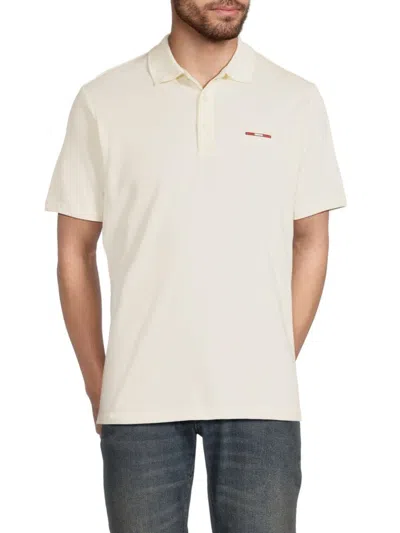 Bally Men's Embroidered Logo Polo Shirt In White