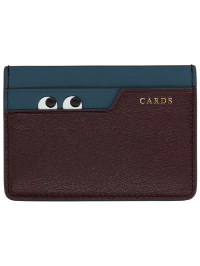 Anya Hindmarch "peeping Eyes" Card Holder In Brown