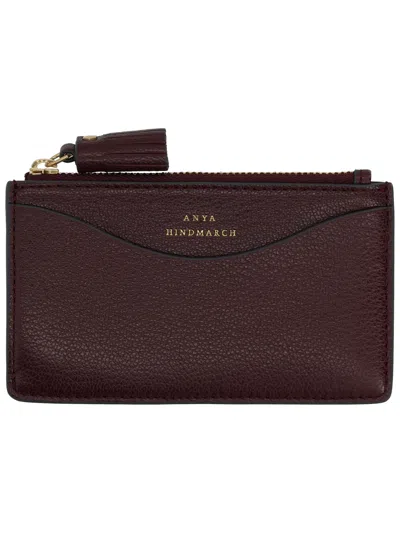 Anya Hindmarch "peeping Eyes" Wallet In Brown