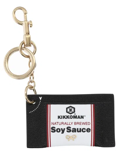 Anya Hindmarch Keychain "kikkoman Soy Sauce" In Black