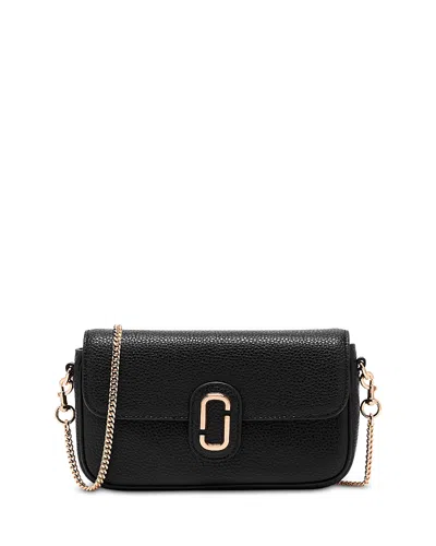 Marc Jacobs Pebble J Marc Leather Mini Bag In Black