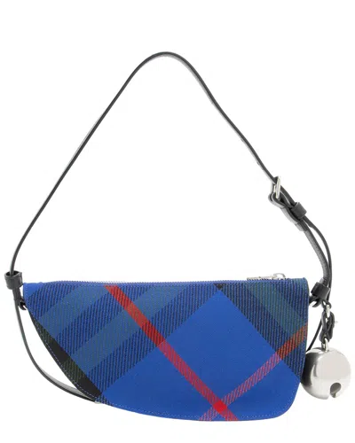 Burberry Blue & Multi Canvas Shield Mini Shoulder Bag, Never Carried  (authentic Pre-loved) In Blue