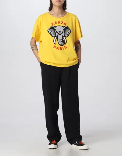 Kenzo Elephant Print T-shirt In Multi