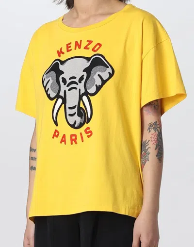 Kenzo Elephant Print T-shirt In Multi