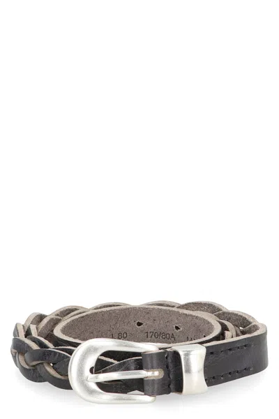 Our Legacy Braided Leather Belt In Black