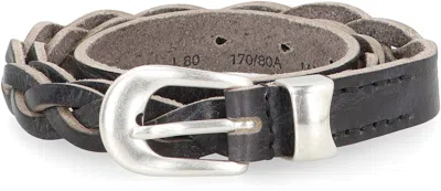 Our Legacy Braided Leather Belt In Black