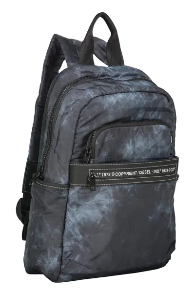 Diesel Modern Backpack With Adjustable Straps And Pockets In Gray