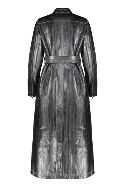 Diesel Elegant Long Dress With Stylish Pockets In Black