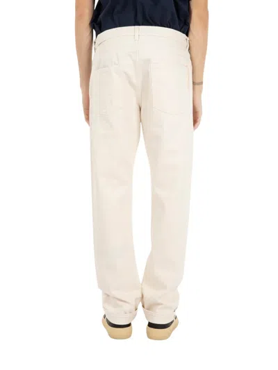 Fortela Five Pockets Denim Pants In White