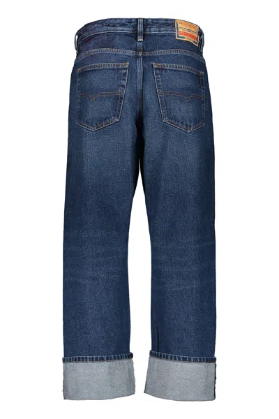 Diesel Dark Blue Denim Trousers Versatile In Blue