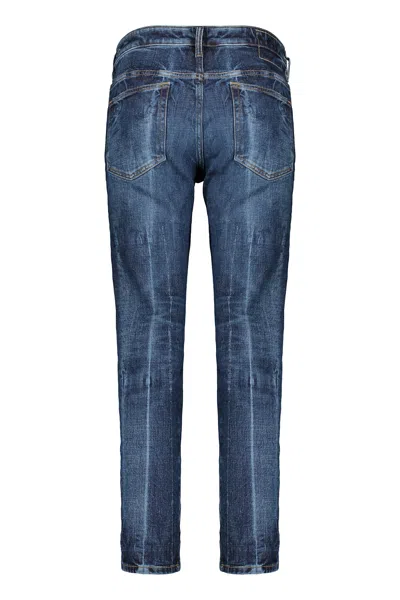 Diesel Slim Blue Dark Jeans Faded Effect In Blue