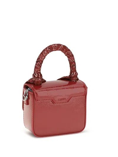Amiri Red Calf Leather Bos Taurus Shoulder Bag In Red