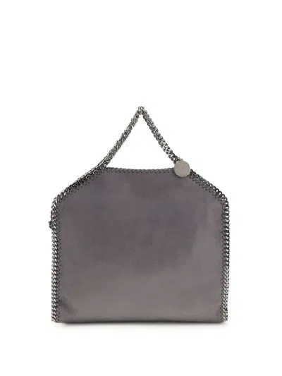 Stella Mccartney Falabella Fold Over Tote Handbag In Gray