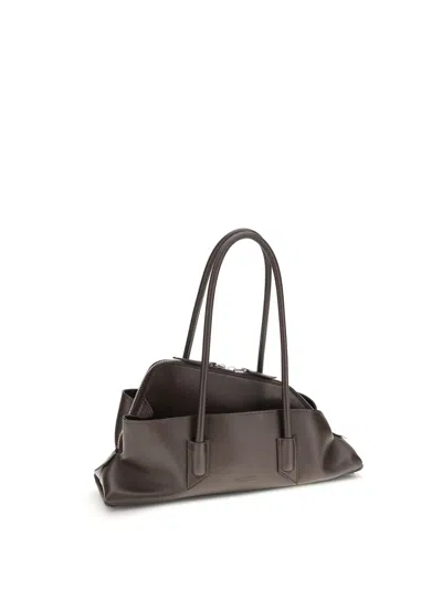 Attico La Passeggiata Small Shoulder Bag In Brown