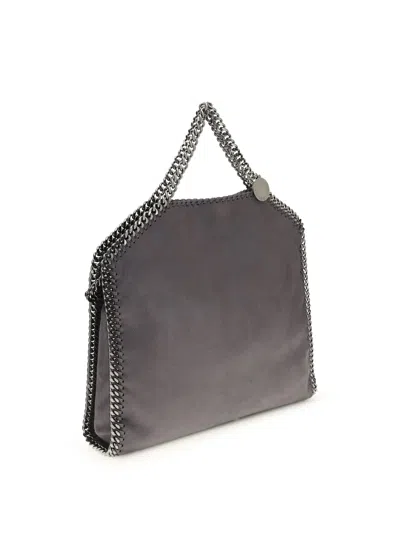 Stella Mccartney Falabella Fold Over Tote Handbag In Gray