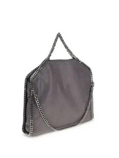 Stella Mccartney Falabella Fold Over Tote Handbag In Gray