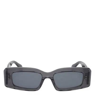Alaïa Rectangular Frame Sunglasses Striped Pattern In Gray