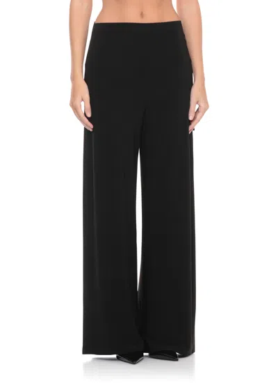 Norma Kamali Elastic Palazzo Pants In Black