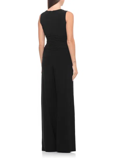 Norma Kamali Shirred Wist Jumpsuit In Black