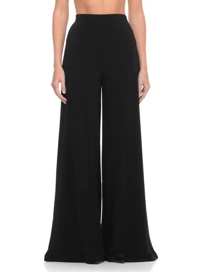Norma Kamali Elastic Palazzo Pants In Black