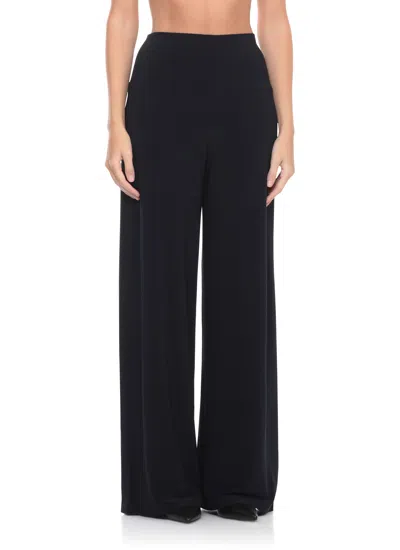 Norma Kamali Elastic Palazzo Pants In Black